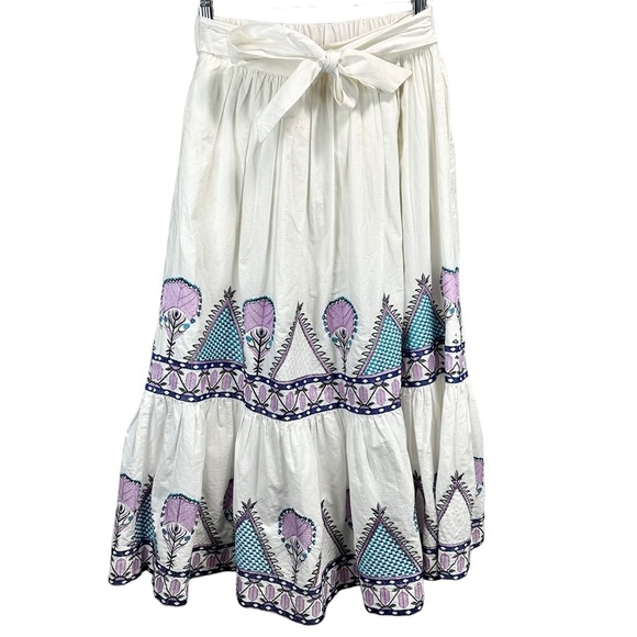 Anthropologie Magda Embroidered Midi Skirt - Picture 5 of 9